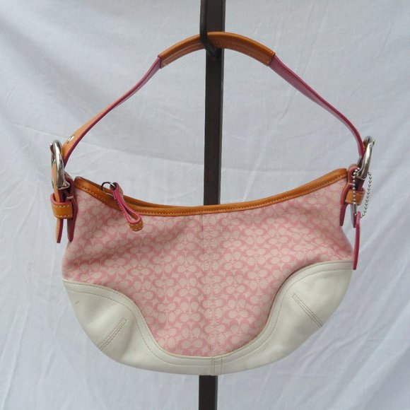 Coach Handbags - Coach M33-6351 Pink Cream Tan Shoulder Bag